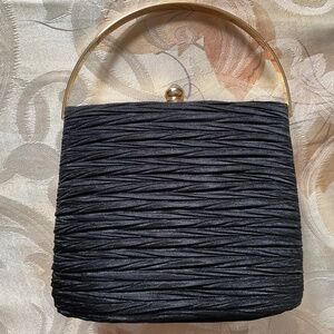 Black Satin Evening Bag
